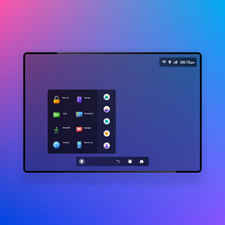 modern operating system ui prototype with app vector image