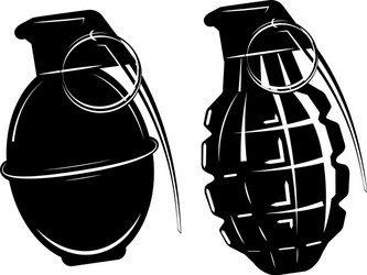 hand grenade bomb explosion weapons army weapon vector