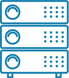 Network equipment linear icon concept vector