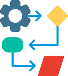programming process flat icon design vector image