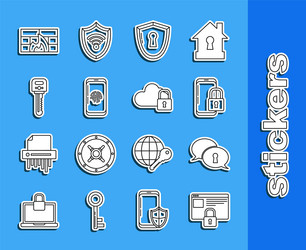 set line secure your site with https ssl vector image