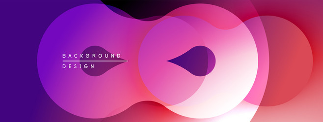 abstract shapes overlap creating vibrant pink vector image