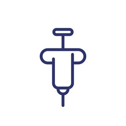 Biopsy tool icon line Royalty Free Vector Image