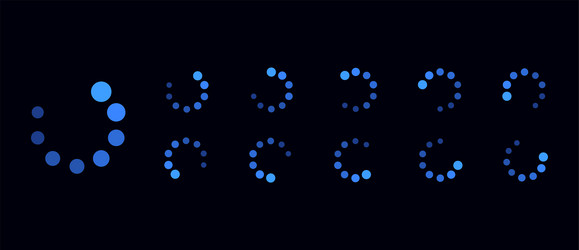 futuristic circular loading progress bars vector image