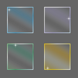 graphic design 3d icon set gradient color vector image
