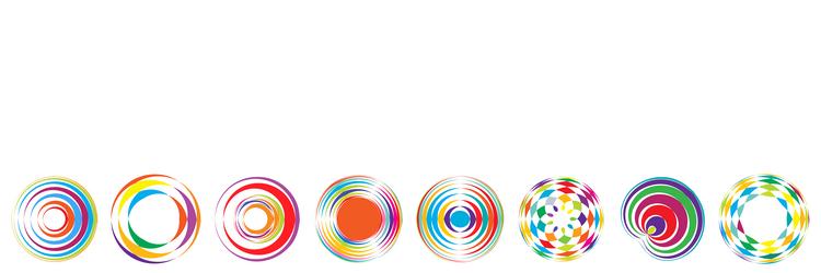 random concentric circles circular abstract vector image