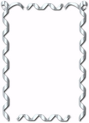 Silver ribbon border Royalty Free Vector Image
