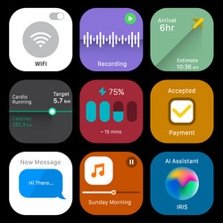 smartwatch app interface icons ui template set vector image