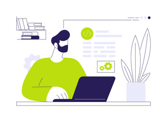 software developer abstract concept vector image