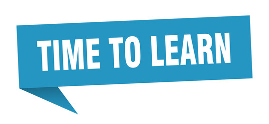 time to learn vector image