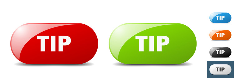 Tip button key sign push set vector