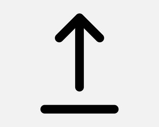 upload arrow line icon up load arrowhead direction vector image
