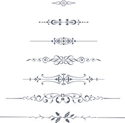 Victorian Scroll Dividers Vector Image