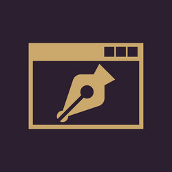 web design icon www and browser development vector image