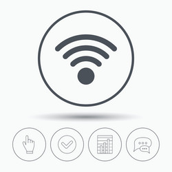 Wifi icon wireless internet sign Royalty Free Vector Image