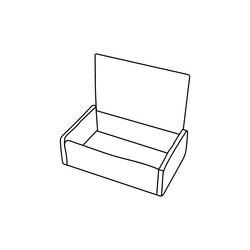 Wooden box line art design template symbol Vector Image