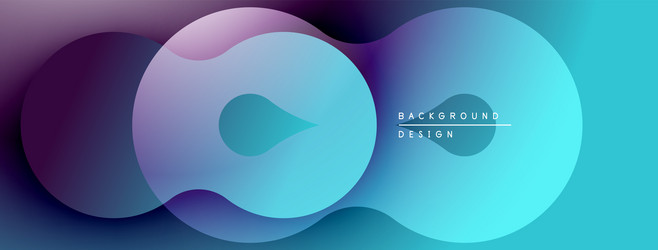 abstract fluid shapes overlap creating vibrant vector image
