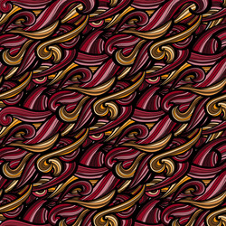 Curl abstract pattern with multicolored waves vector