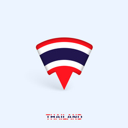 thailand flag map pointer design with shadow vector image