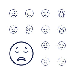 13 sad icons vector