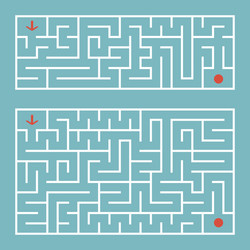 Abstract complex rectangular isolated labyrinth vector