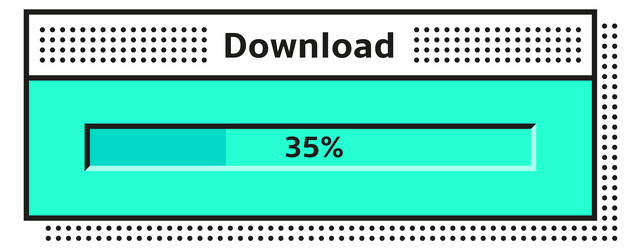 Download window vintage progress bar retro vector