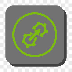 gear integration rounded square button vector image
