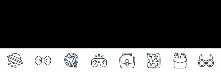 nerd line icons linear set quality vector image