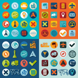 set of navigation icons vector