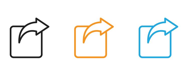 share icon logo set collection for web app ui vector image