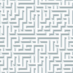 Maze seamless pattern with endless tiled labyrinth vector