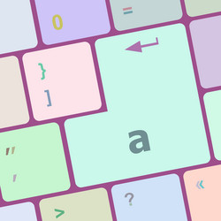 a word on computer button keyboard key vector image