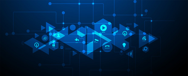 Abstract hexagon background technology poligonal vector