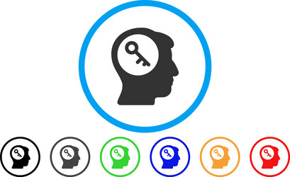 Brain key grainy texture icon Royalty Free Vector Image