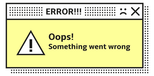 computer os error window in retro interface style vector