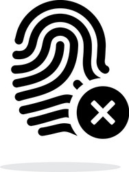 fingerprint rejected icon on white background vector