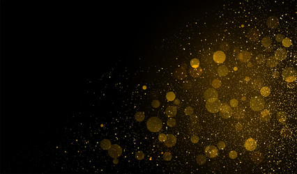 Holiday abstract shiny color gold bokeh vector