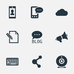 Set of simple user icons vector