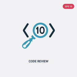 two color code review icon from programming vector