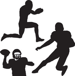 Football Player Silhouettes Vector Image