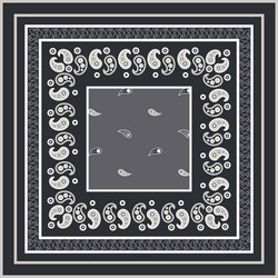 Paisley Square Print Bandana Vector Image