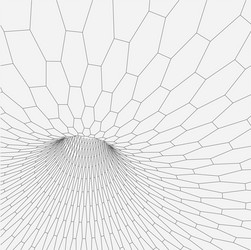 Wireframe torus with connected lines and dots vector