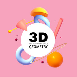 abstract 3d geometric render background realistic vector image