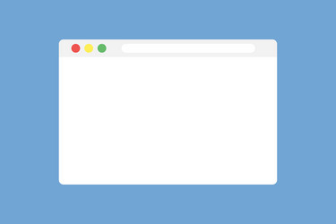 browser window mock up in trendy flat style vector image