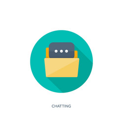 flat background with envelope vector image