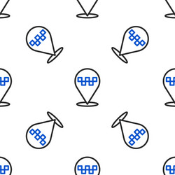 line map pointer with taxi icon isolated seamless vector image