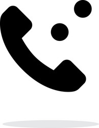 Phone call simple icon on white background vector