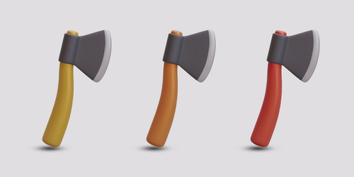 set of 3d axes with handles different colors vector image
