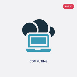 two color computing icon from programming concept vector image