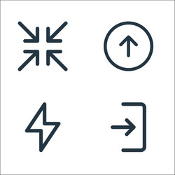user interface line icons linear set quality vector image
